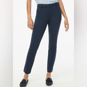 J.Crew Women's Petite Slim-fit Full Length Trouser Pant in Navy, Size Petite 10